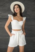 Bustier top Wings linen